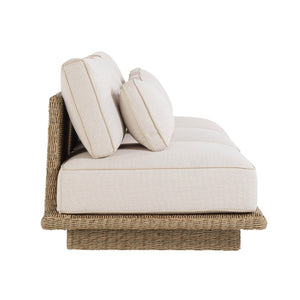 TOV Furniture Mora Cream Outdoor Sofa - Stylish, Weather-Ready Seating with Plush Cushions for Coastal Living 96" TOV-O54722