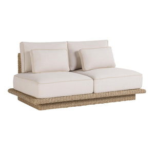 TOV Furniture Mora Cream Outdoor Sofa - Stylish, Weather-Ready Seating with Plush Cushions for Coastal Living 65" TOV-O54723