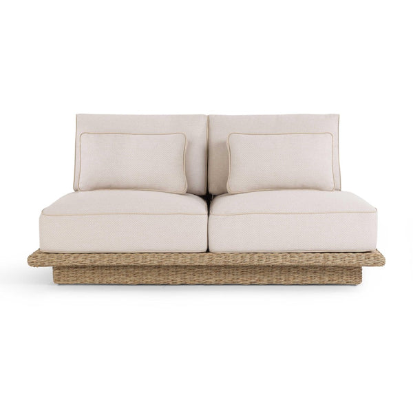 TOV Furniture Mora Cream Outdoor Sofa - Stylish, Weather-Ready Seating with Plush Cushions for Coastal Living 65" TOV-O54723