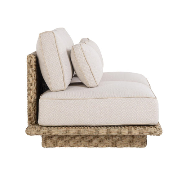 TOV Furniture Mora Cream Outdoor Sofa - Stylish, Weather-Ready Seating with Plush Cushions for Coastal Living 65" TOV-O54723