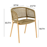 Niel Natural Oak Finish Outdoor Dining Chair TOV-O68780 TOV Furniture