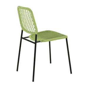 TOV Furniture Lucy Stackable Outdoor Dining Chair – Stylish Green Corded Design for Alfresco Comfort & Durability TOV-O68781