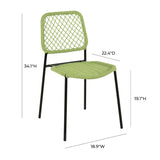 Lucy Green Dyed Cord Outdoor Dining Chair TOV-O68781 TOV Furniture