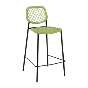 Lucy Green Dyed Cord Outdoor Counter Stool TOV-O68783 TOV Furniture