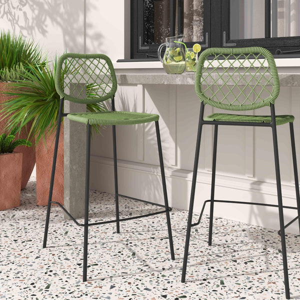 TOV Furniture Lucy Dyed Cord Outdoor Counter Stool - Stylish, Weather-Resistant Seating for Alfresco Dining & Fun TOV-O68783