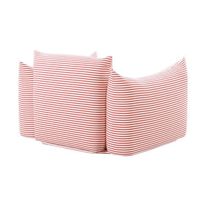 TOV Furniture Saint Tropez Striped Stuffed Armchair - Stylish Indoor/Outdoor Seating for Comfort and Durability Red TOV-O68848