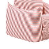 Saint Tropez Pearl and Red Striped Stuffed Outdoor Armchair TOV-O68848 TOV Furniture