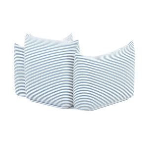 TOV Furniture Saint Tropez Striped Stuffed Armchair - Stylish Indoor/Outdoor Seating for Comfort and Durability Blue TOV-O68849