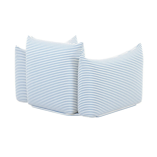 TOV Furniture Saint Tropez Striped Stuffed Armchair - Stylish Indoor/Outdoor Seating for Comfort and Durability Blue TOV-O68849