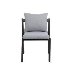 TOV Furniture Nancy Outdoor Dining Chair - Modern Elegance with Durable Aluminum Frame & Comfortable Design for Patios Grey TOV-O68853