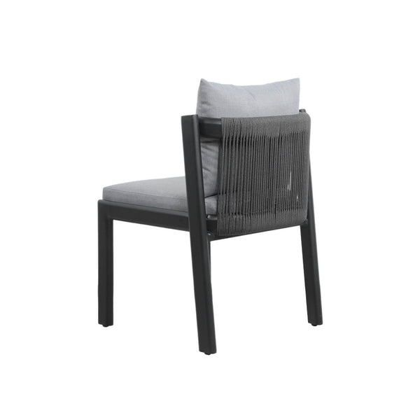 TOV Furniture Nancy Outdoor Dining Chair - Modern Elegance with Durable Aluminum Frame & Comfortable Design for Patios Grey TOV-O68853