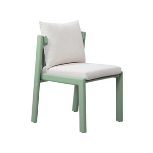 Nancy Mint Green and Cream Outdoor Dining Chair TOV-O68854 TOV Furniture