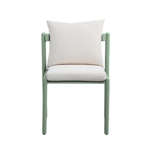 TOV Furniture Nancy Outdoor Dining Chair - Modern Elegance with Durable Aluminum Frame & Comfortable Design for Patios Green TOV-O68854