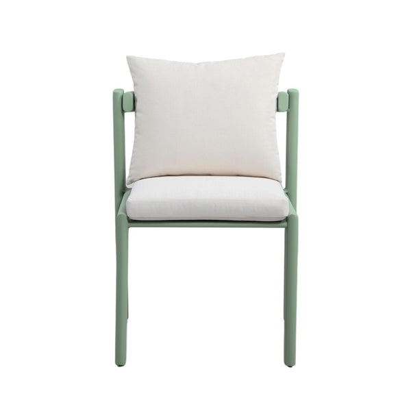 TOV Furniture Nancy Outdoor Dining Chair - Modern Elegance with Durable Aluminum Frame & Comfortable Design for Patios Green TOV-O68854