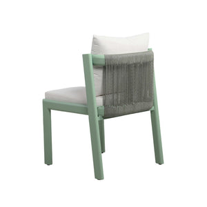 TOV Furniture Nancy Outdoor Dining Chair - Modern Elegance with Durable Aluminum Frame & Comfortable Design for Patios Green TOV-O68854