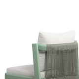 Nancy Mint Green and Cream Outdoor Dining Chair TOV-O68854 TOV Furniture