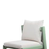 Nancy Mint Green and Cream Outdoor Dining Chair TOV-O68854 TOV Furniture