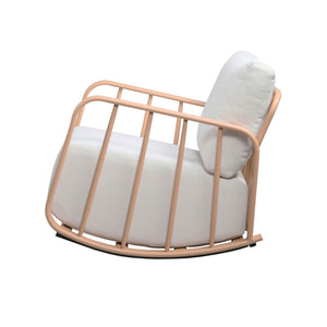 TOV Furniture Violette Outdoor Rocking Chair - Chic, Portable & Weather-Resistant for Stylish Relaxation Anywhere! Terracotta TOV-O68855