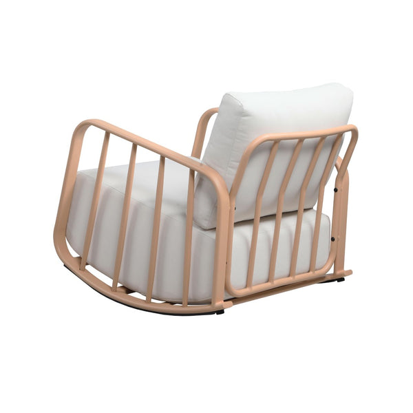 TOV Furniture Violette Outdoor Rocking Chair - Chic, Portable & Weather-Resistant for Stylish Relaxation Anywhere! Terracotta TOV-O68855