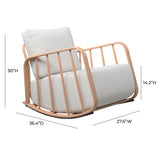 Violette Terracotta and Cream Outdoor Rocking Chair TOV-O68855 TOV Furniture