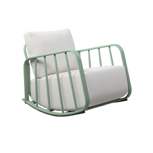 Violette Mint Green and Cream Outdoor Rocking Chair TOV-O68856 TOV Furniture