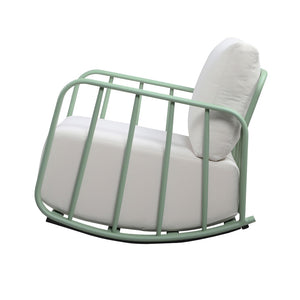 TOV Furniture Violette Outdoor Rocking Chair - Chic, Portable & Weather-Resistant for Stylish Relaxation Anywhere! Mint Green TOV-O68856