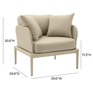 Kapri Taupe Outdoor Armchair TOV-O68889 TOV Furniture
