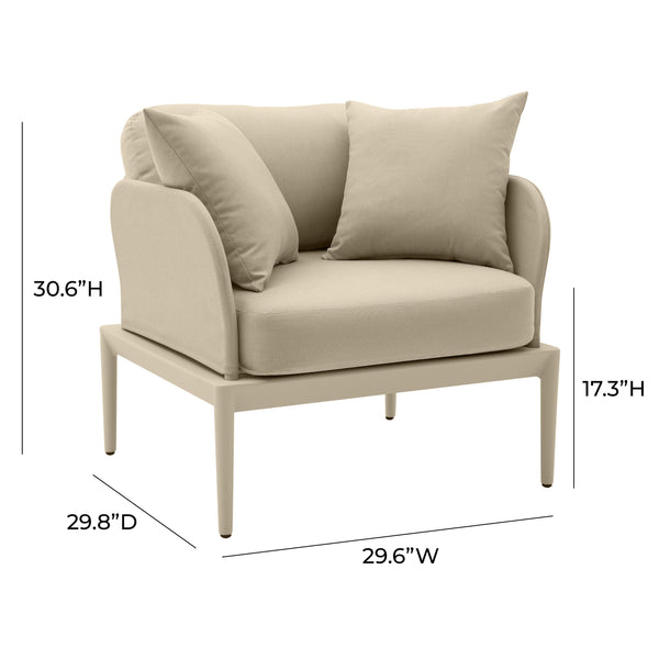 Kapri Taupe Outdoor Armchair TOV-O68889 TOV Furniture