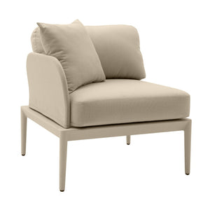 TOV Furniture Kapri Modular Outdoor Corner Chair - Versatile, Weather-Resistant Seating for Stylish Patios and Lounges Taupe / LAF TOV-O68891