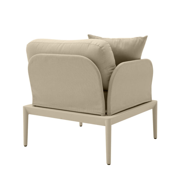 TOV Furniture Kapri Modular Outdoor Corner Chair - Versatile, Weather-Resistant Seating for Stylish Patios and Lounges Taupe / LAF TOV-O68891