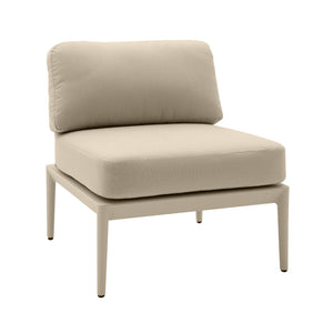 TOV Furniture Kapri Modular Outdoor Armless Chair - Stylish, Durable Seating for Versatile Outdoor Arrangements Taupe TOV-O68892