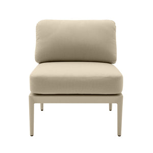 TOV Furniture Kapri Modular Outdoor Armless Chair - Stylish, Durable Seating for Versatile Outdoor Arrangements Taupe TOV-O68892