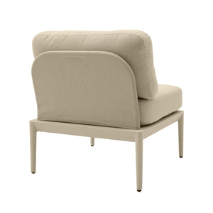 TOV Furniture Kapri Modular Outdoor Armless Chair - Stylish, Durable Seating for Versatile Outdoor Arrangements Taupe TOV-O68892