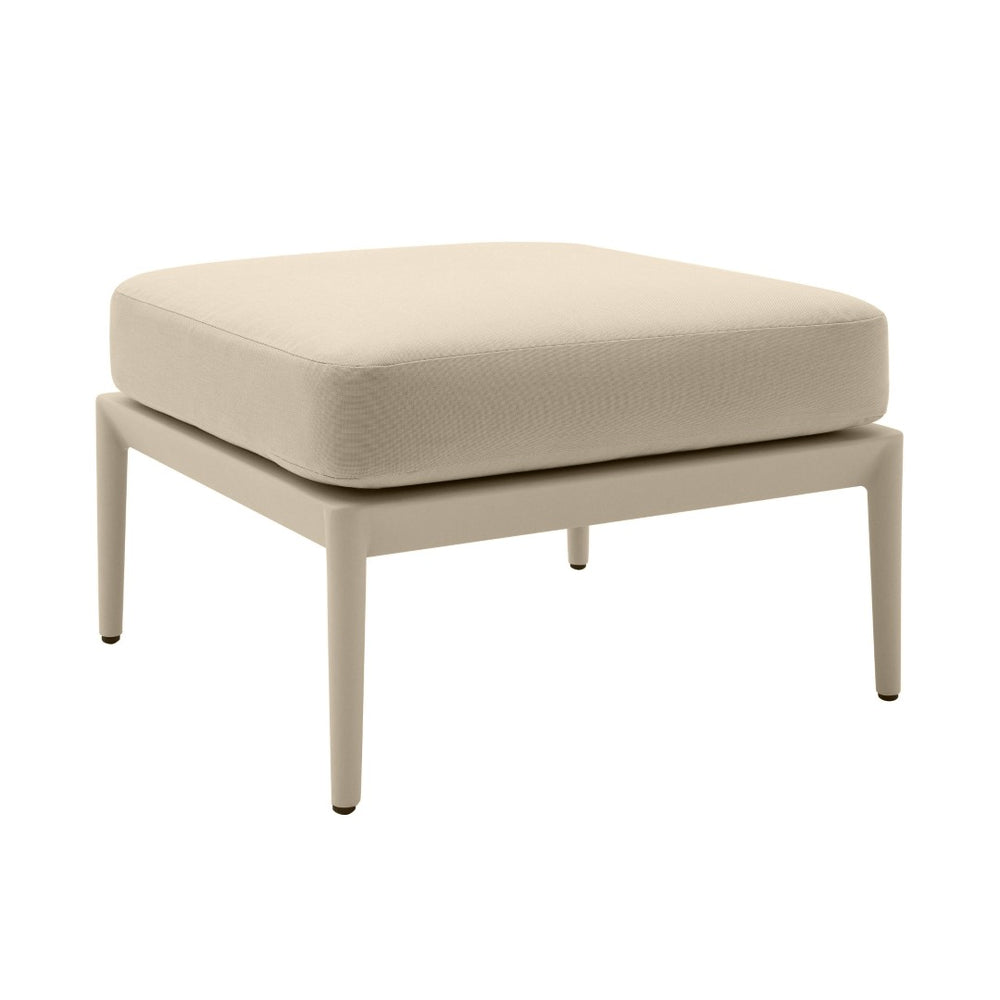 TOV Furniture Kapri Outdoor Ottoman – Stylish, Durable, and Comfortable Accent for Modern Outdoor Spaces and Lounges Taupe TOV-O68893