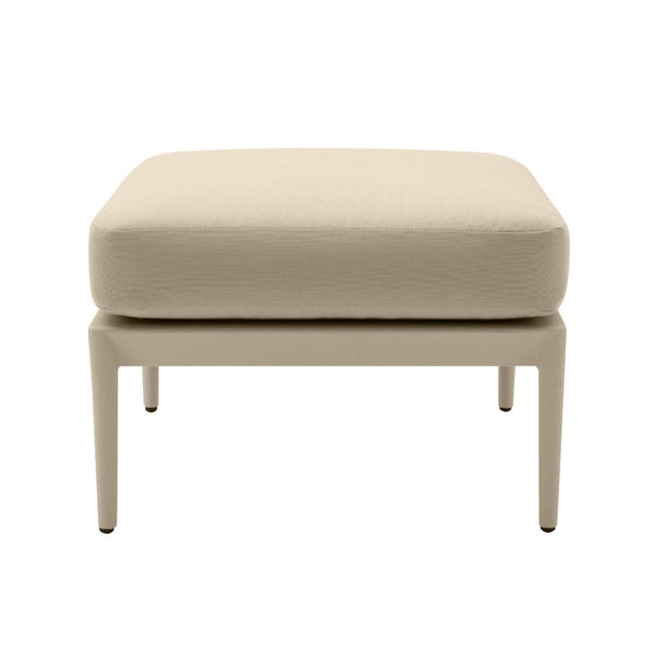 TOV Furniture Kapri Outdoor Ottoman – Stylish, Durable, and Comfortable Accent for Modern Outdoor Spaces and Lounges Taupe TOV-O68893