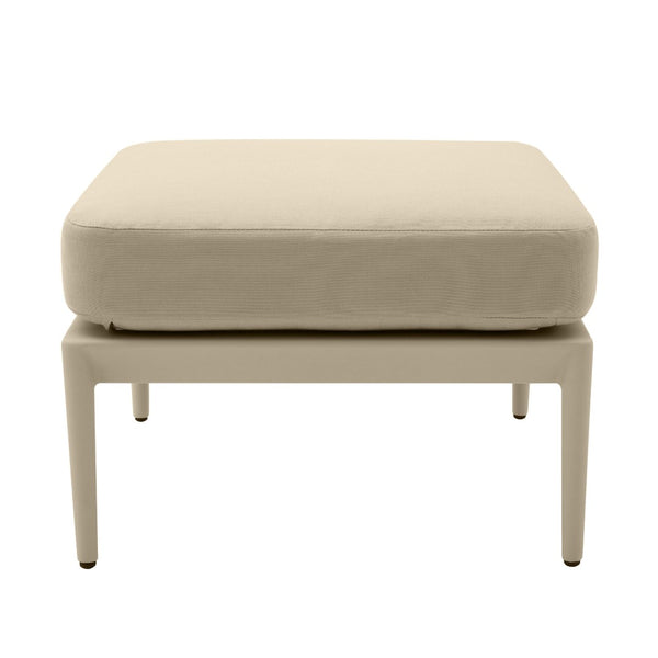 TOV Furniture Kapri Outdoor Ottoman – Stylish, Durable, and Comfortable Accent for Modern Outdoor Spaces and Lounges Taupe TOV-O68893