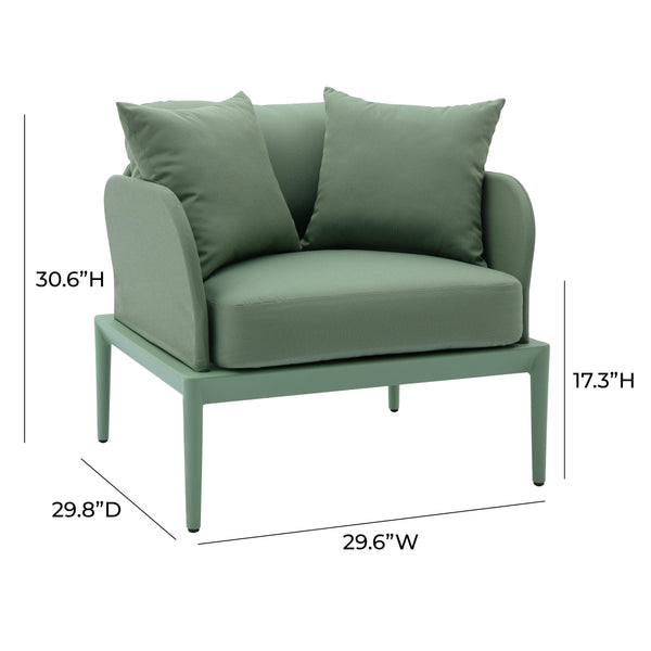 Kapri Moss Green Outdoor Armchair TOV-O68894 TOV Furniture