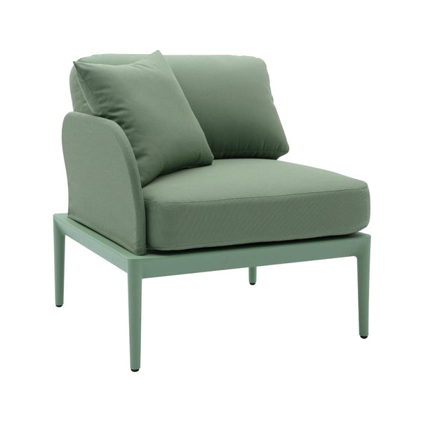 TOV Furniture Kapri Modular Outdoor Corner Chair - Versatile, Weather-Resistant Seating for Stylish Patios and Lounges Moss Green / LAF TOV-O68896