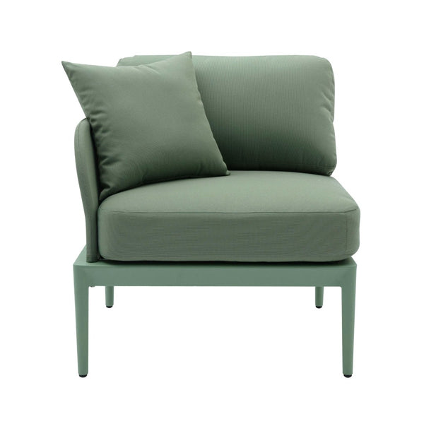 TOV Furniture Kapri Modular Outdoor Corner Chair - Versatile, Weather-Resistant Seating for Stylish Patios and Lounges Moss Green / LAF TOV-O68896
