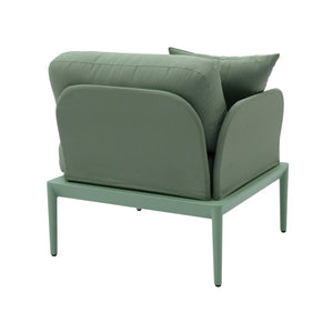 TOV Furniture Kapri Modular Outdoor Corner Chair - Versatile, Weather-Resistant Seating for Stylish Patios and Lounges Moss Green / LAF TOV-O68896