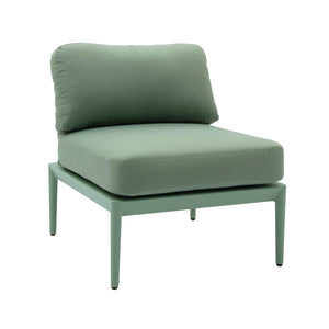 TOV Furniture Kapri Modular Outdoor Armless Chair - Stylish, Durable Seating for Versatile Outdoor Arrangements Moss Green TOV-O68897