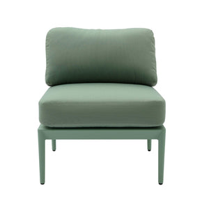 TOV Furniture Kapri Modular Outdoor Armless Chair - Stylish, Durable Seating for Versatile Outdoor Arrangements Moss Green TOV-O68897