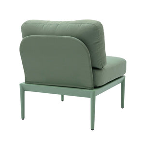 TOV Furniture Kapri Modular Outdoor Armless Chair - Stylish, Durable Seating for Versatile Outdoor Arrangements Moss Green TOV-O68897