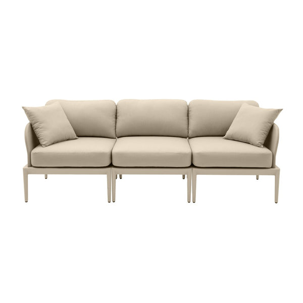 TOV Furniture Kapri Modular Outdoor Sofa – Stylish, Weather-Ready Design with Tool-Free Assembly for All Spaces Taupe TOV-O68899-SO
