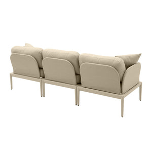 TOV Furniture Kapri Modular Outdoor Sofa – Stylish, Weather-Ready Design with Tool-Free Assembly for All Spaces Taupe TOV-O68899-SO
