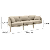 Kapri Taupe Modular Outdoor Sofa TOV-O68899-SO TOV Furniture