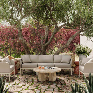 TOV Furniture Kapri Modular Outdoor Sofa – Stylish, Weather-Ready Design with Tool-Free Assembly for All Spaces Taupe TOV-O68899-SO