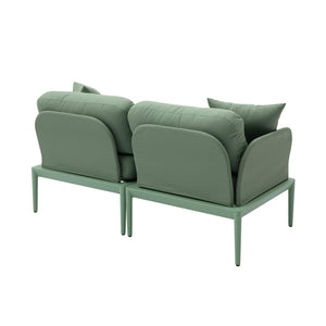 TOV Furniture Kapri 55" Contemporary Modular Outdoor Loveseat for Flexible Comfort and Stylish Relaxation Moss Green TOV-O68900-LO