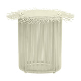 Rafa Cream Outdoor Side Table TOV-O68952 TOV Furniture