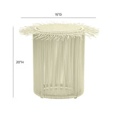 Rafa Cream Outdoor Side Table TOV-O68952 TOV Furniture